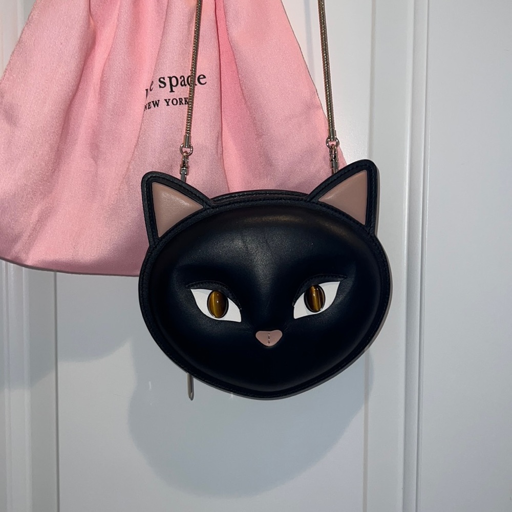 Kate Spade - Meow Cat Crossbody Bag Purse Leather